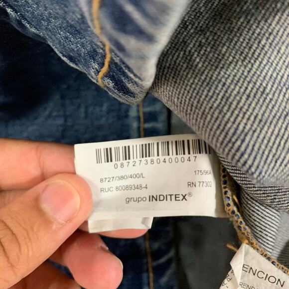 Zara Blue Denim Mini Dress - Picture 7 of 9